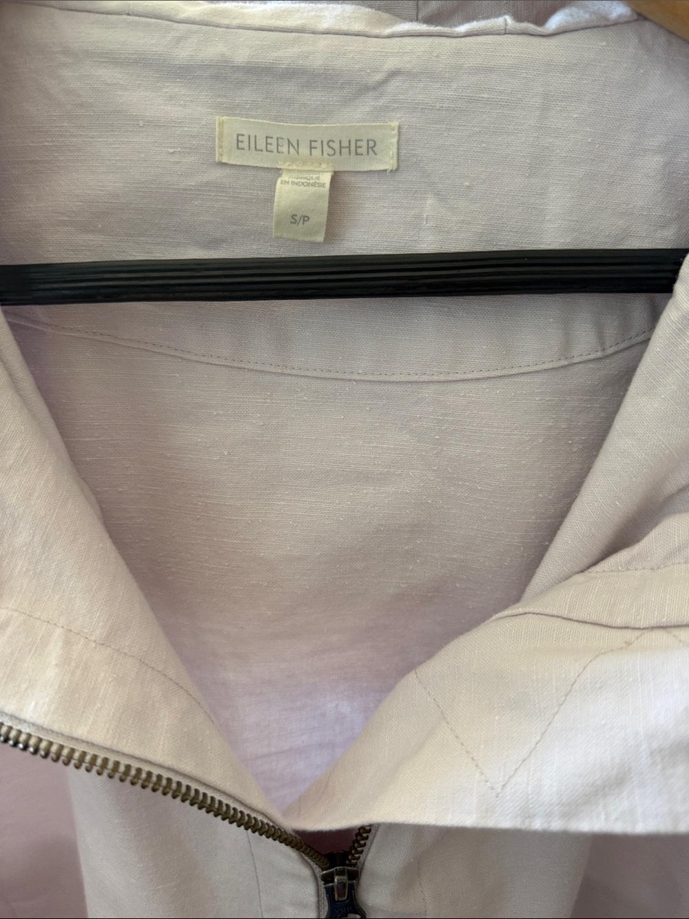 Eileen Fisher Soft Blush Linen Utility Jacket